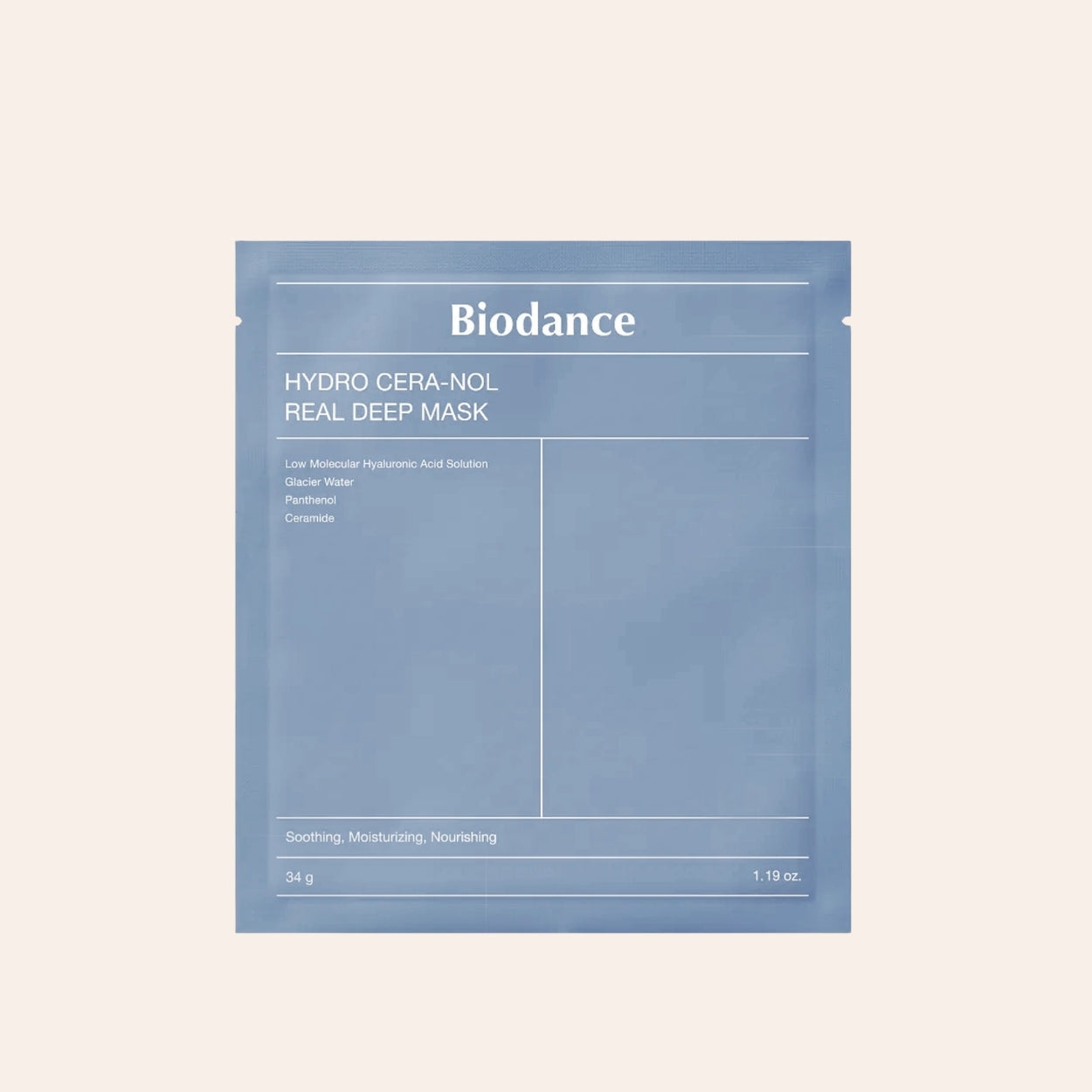 Biodance Hydro Cera-nol Skutočne hĺbková maska 34 ml