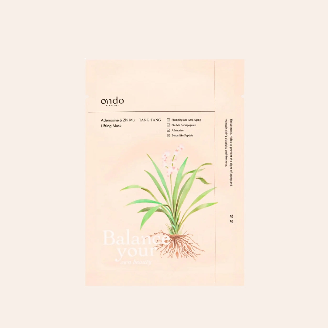 Ondo Beauty 36.5 TANG-TANG Adenosine & Zhi Mu Liftingová maska 25 ml