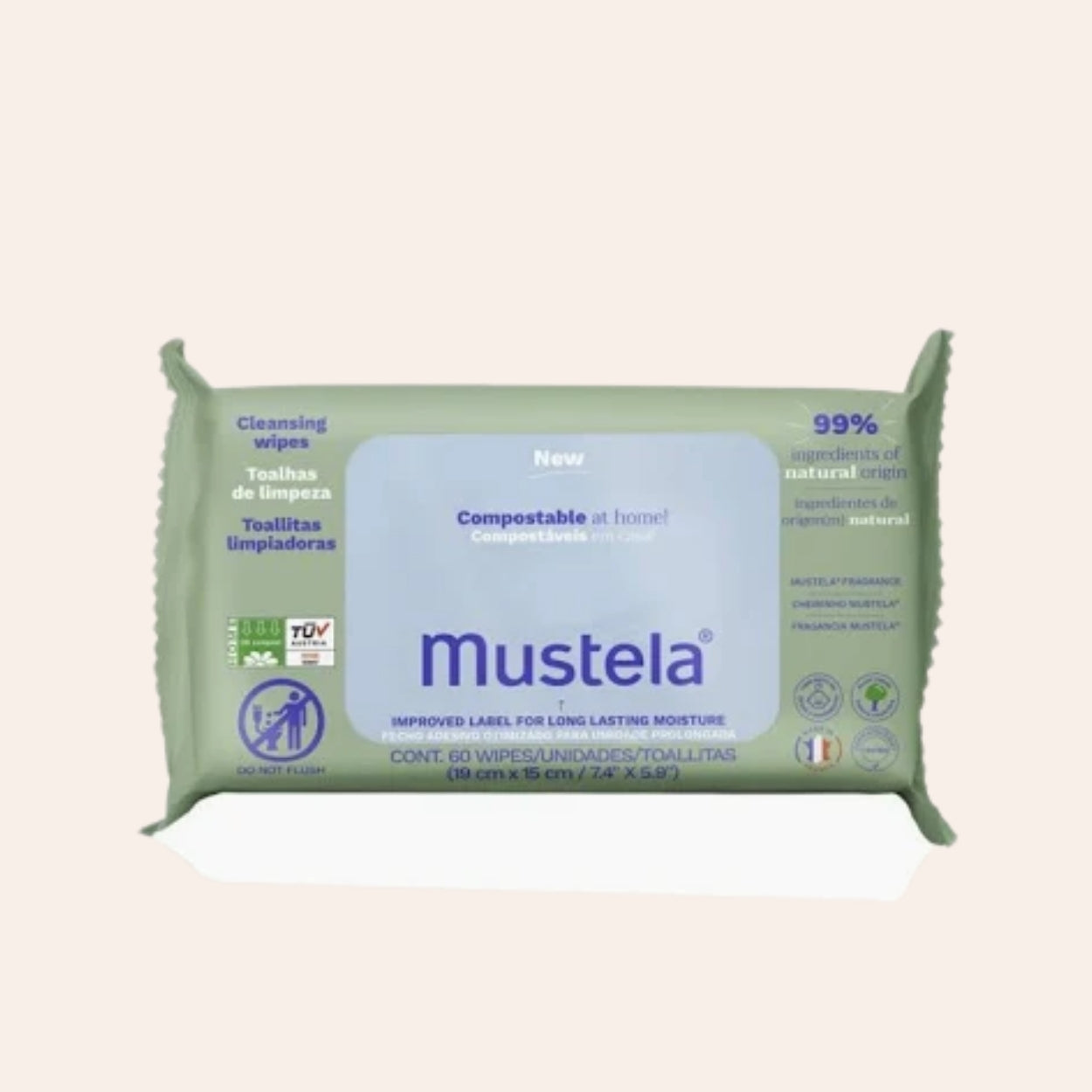Mustela Bébé Čistiace obrúsky 60 ml