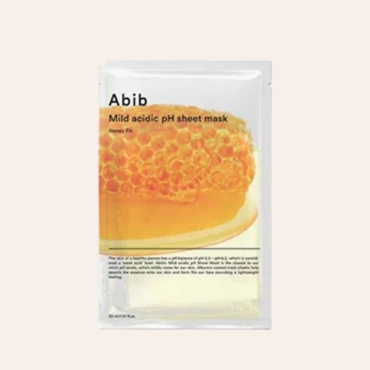 Abib Jemná kyslá pH pleťová maska Honey Fit 30 ml