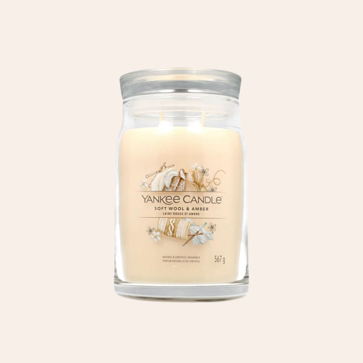Yankee Candle Signature Mäkká vlna & Ambra 567 ml