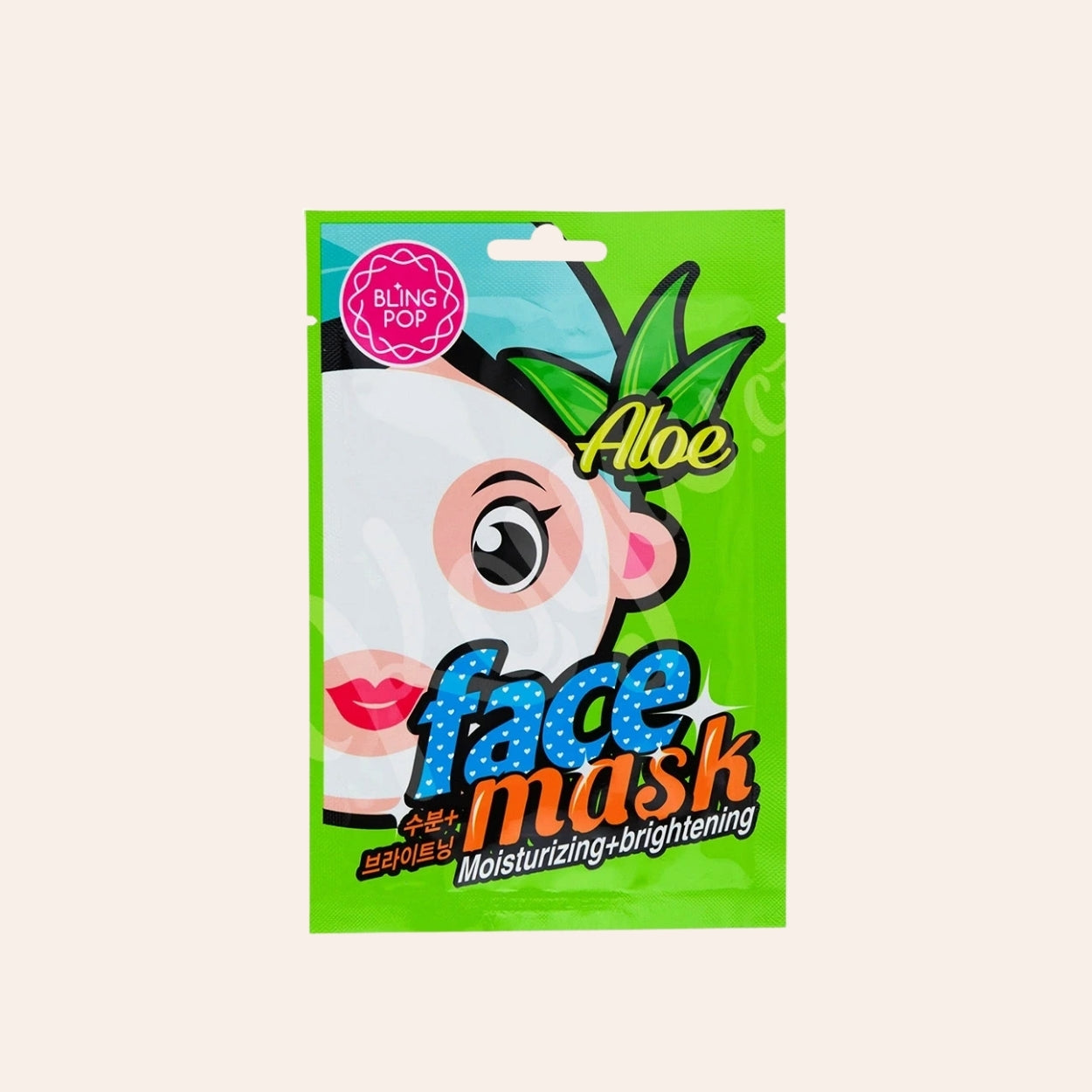 Bling Pop Pleťová maska Aloe Hydratačná + Rozjasňujúca 20 ml