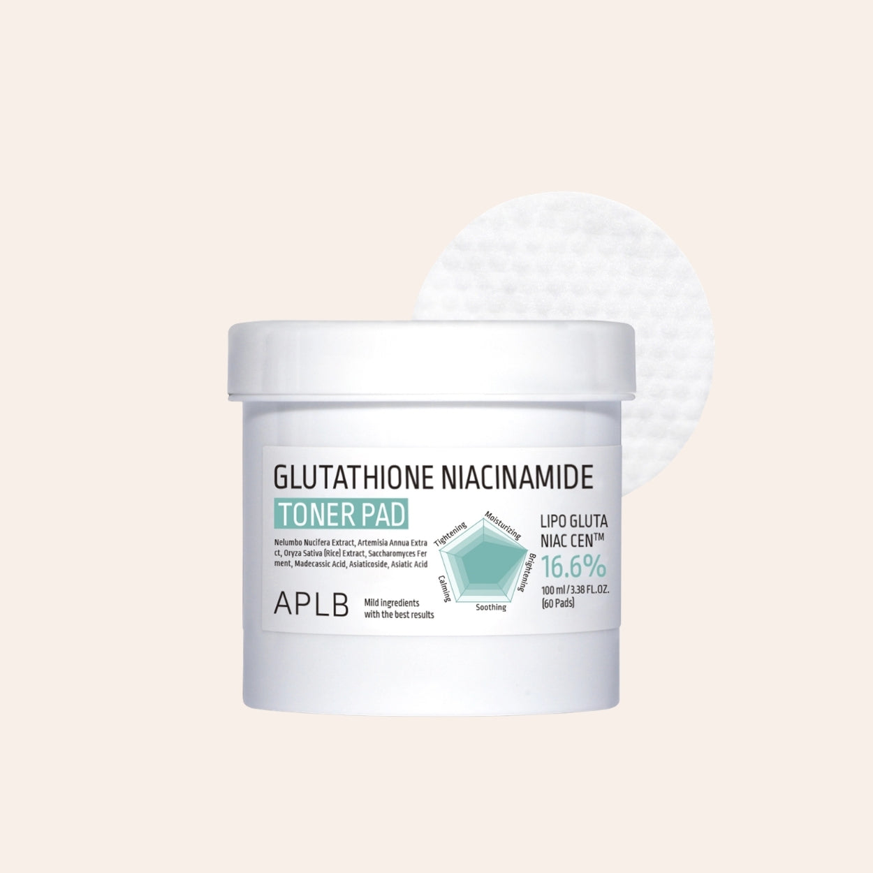 APLB Glutatión Niacínamid Tonerové tampóny 60 ml