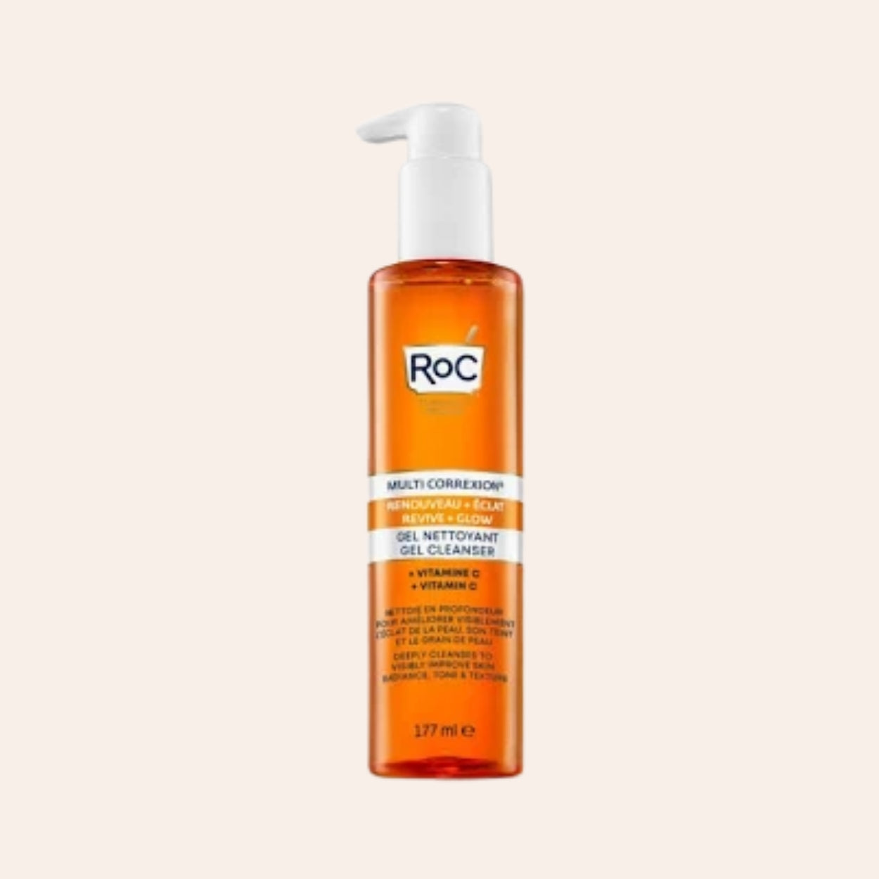 RoC Multi Correxion Revive &amp; Glow Gél Cleanser + Vitamín C 177 ml