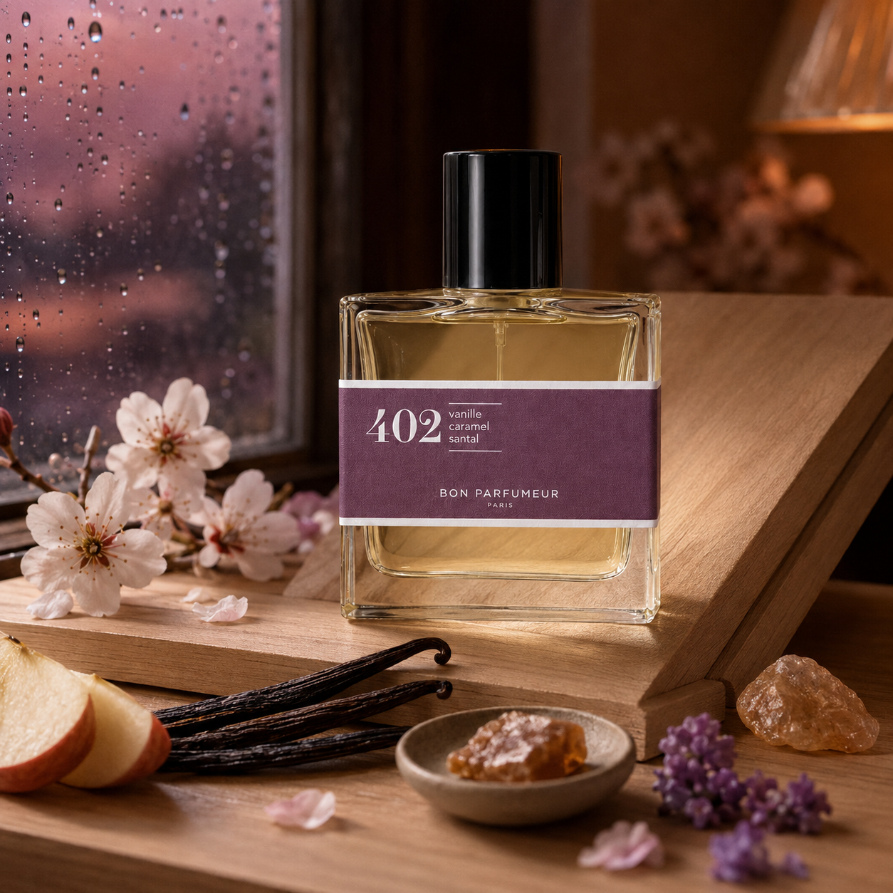 Bon Parfumeur 402 – hřejivé zátiší s vanilkou, karamelem, jablkem a santalovým dřevem – MrRizz