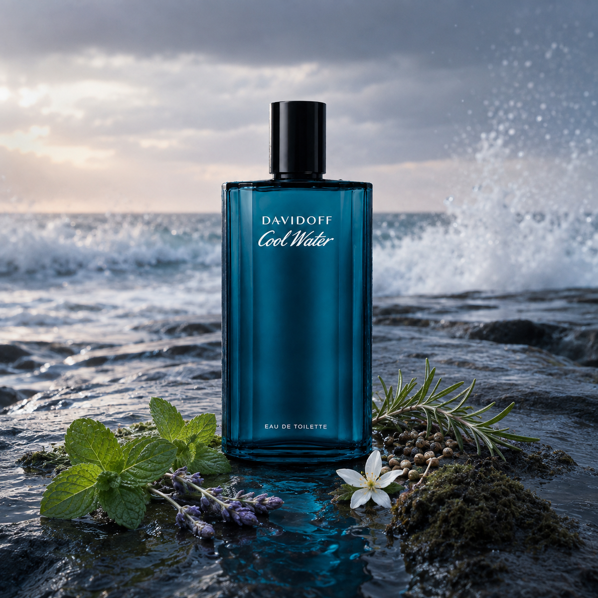 Davidoff Cool Water v oceánském zátiší s mátou, levandulí a rozmarýnem – MrRizz