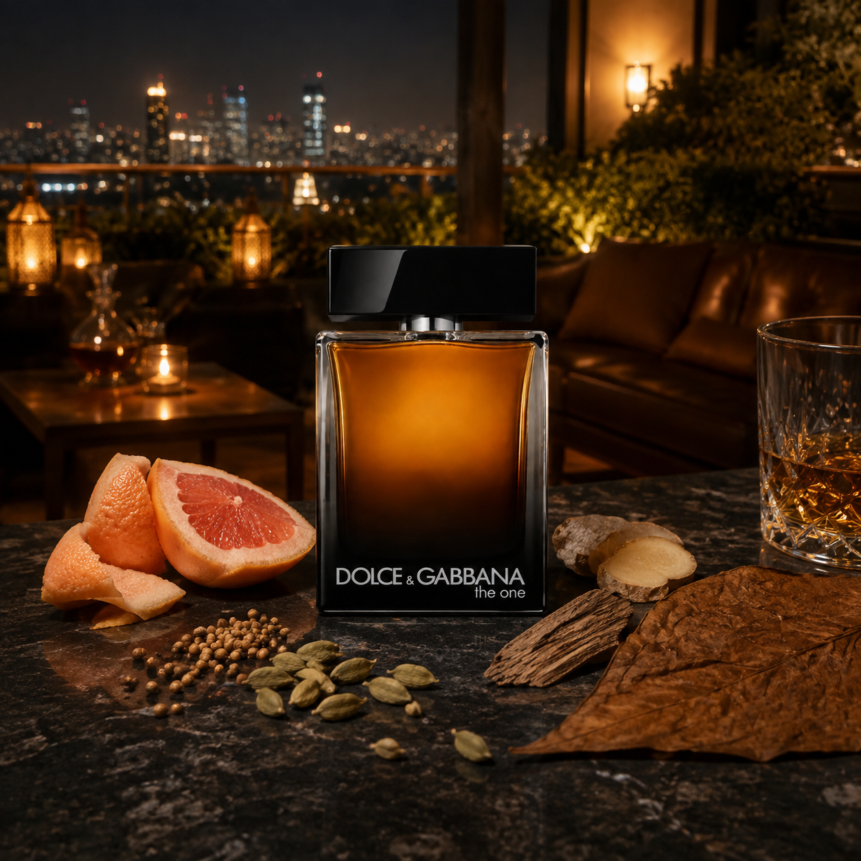 Dolce & Gabbana The One for Men EDP v nočním střešním salonu
