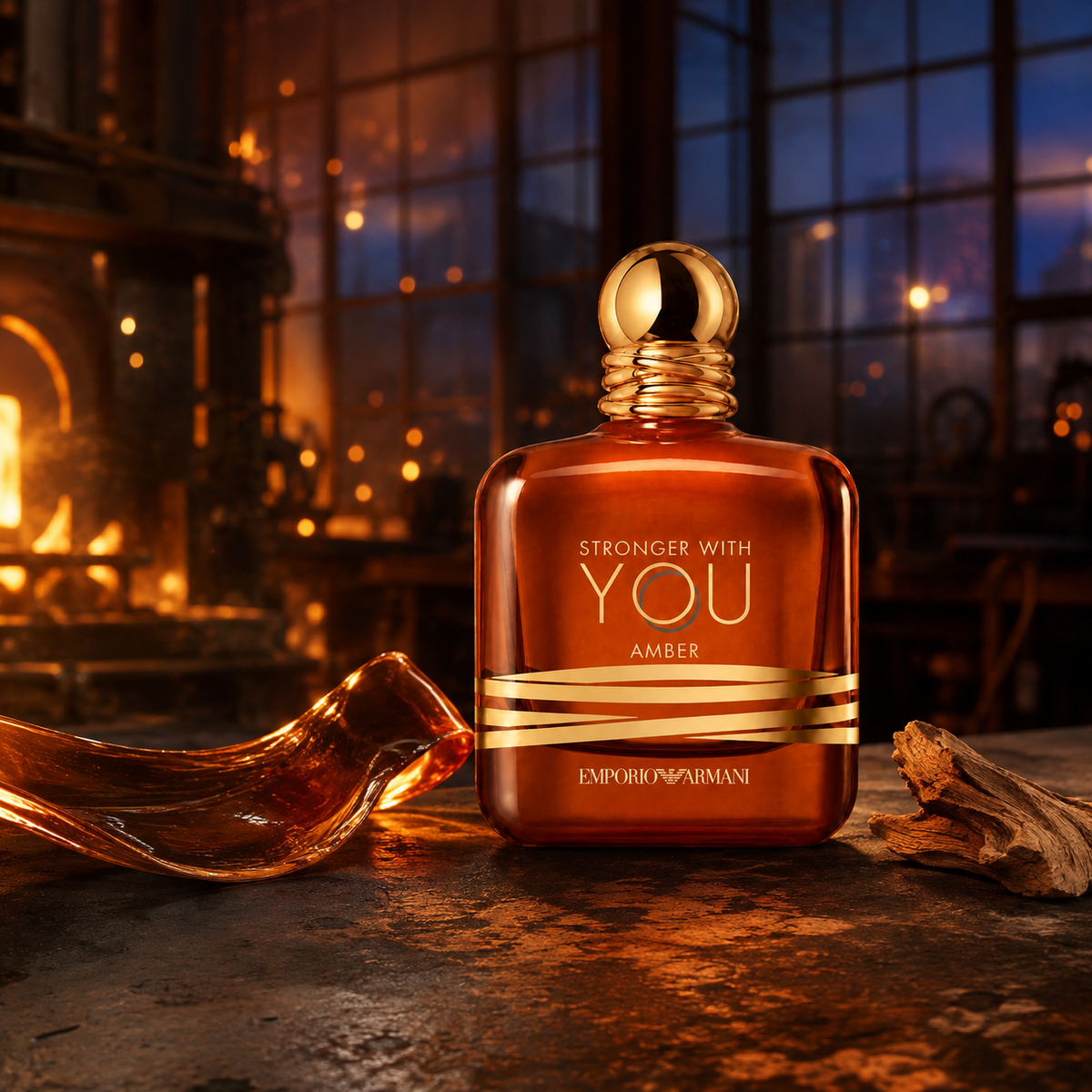 Emporio Armani Stronger With You Amber ve sklářském ateliéru