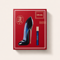 Dárkové balení Carolina Herrera Good Girl s vyobrazením flakonu a cestovního spreje – MrRizz