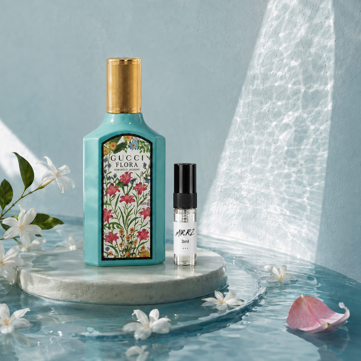 Gucci Flora Gorgeous Jasmine – původní zátiší s 3ml vzorkem MrRizz