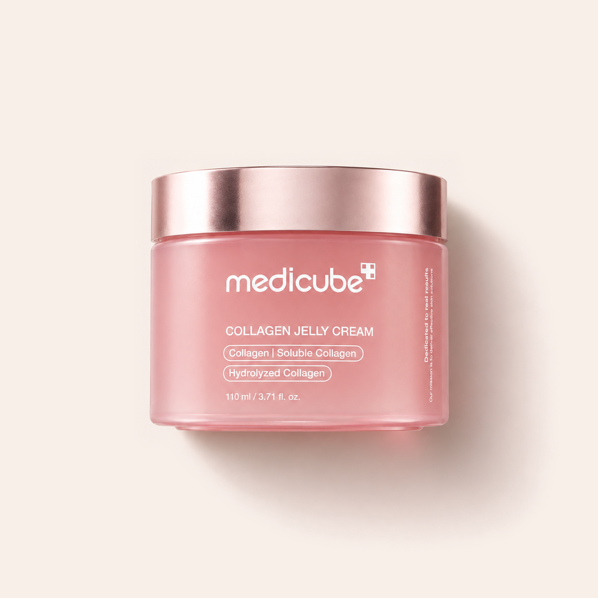 Pleťový gel Medicube Collagen Jelly Cream 110 ml na béžovém pozadí – MrRizz
