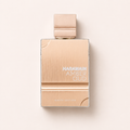 Al Haramain Amber Oud White Edition 60 ml – produktová fotografie na béžovém pozadí MrRizz