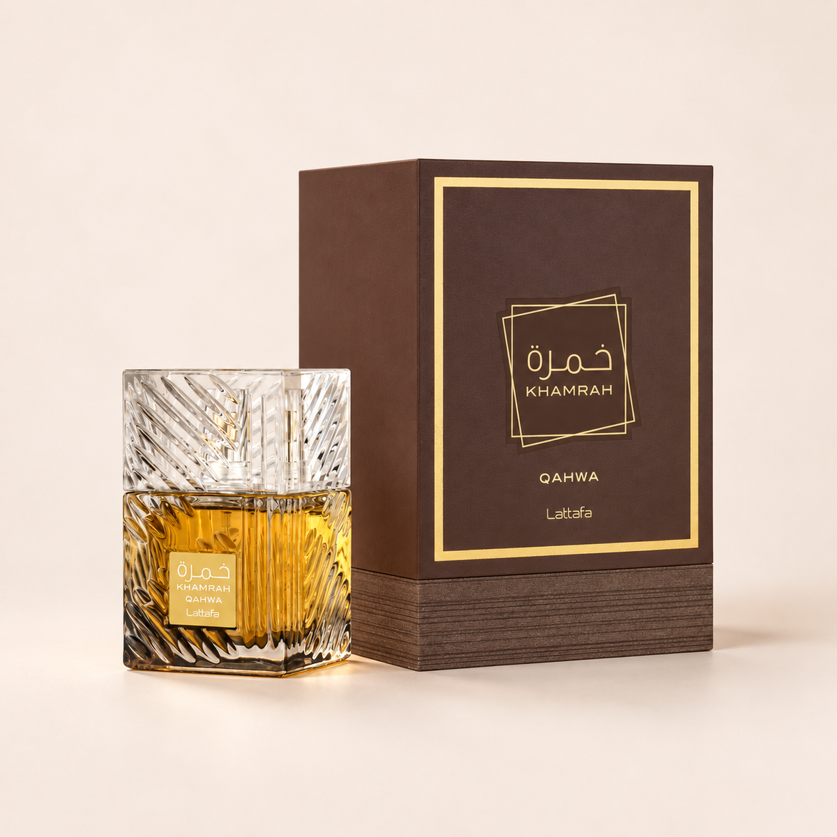 Lattafa Khamrah Qahwa EDP 100 ml – produkt a balení