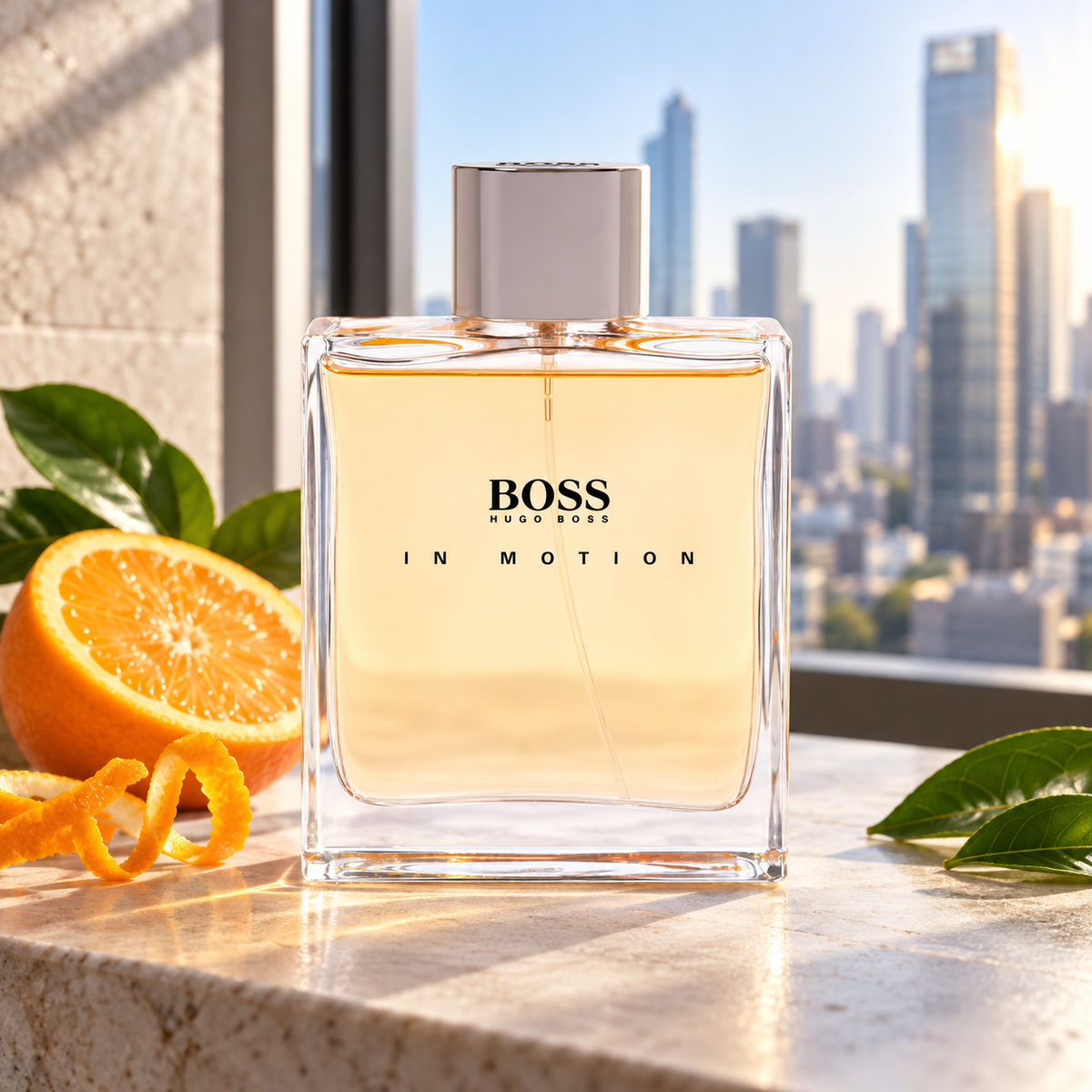 HUGO BOSS Boss in Motion EDT 100 ml – produkt v prostředí