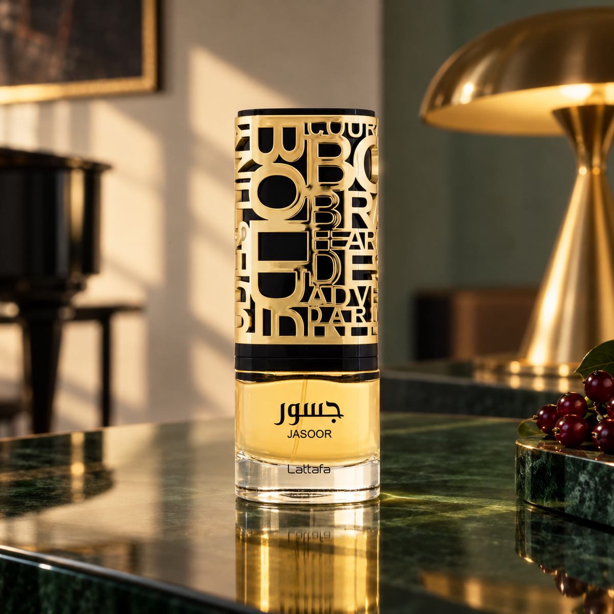 Lattafa Jasoor EDP 100 ml – produkt v prostředí