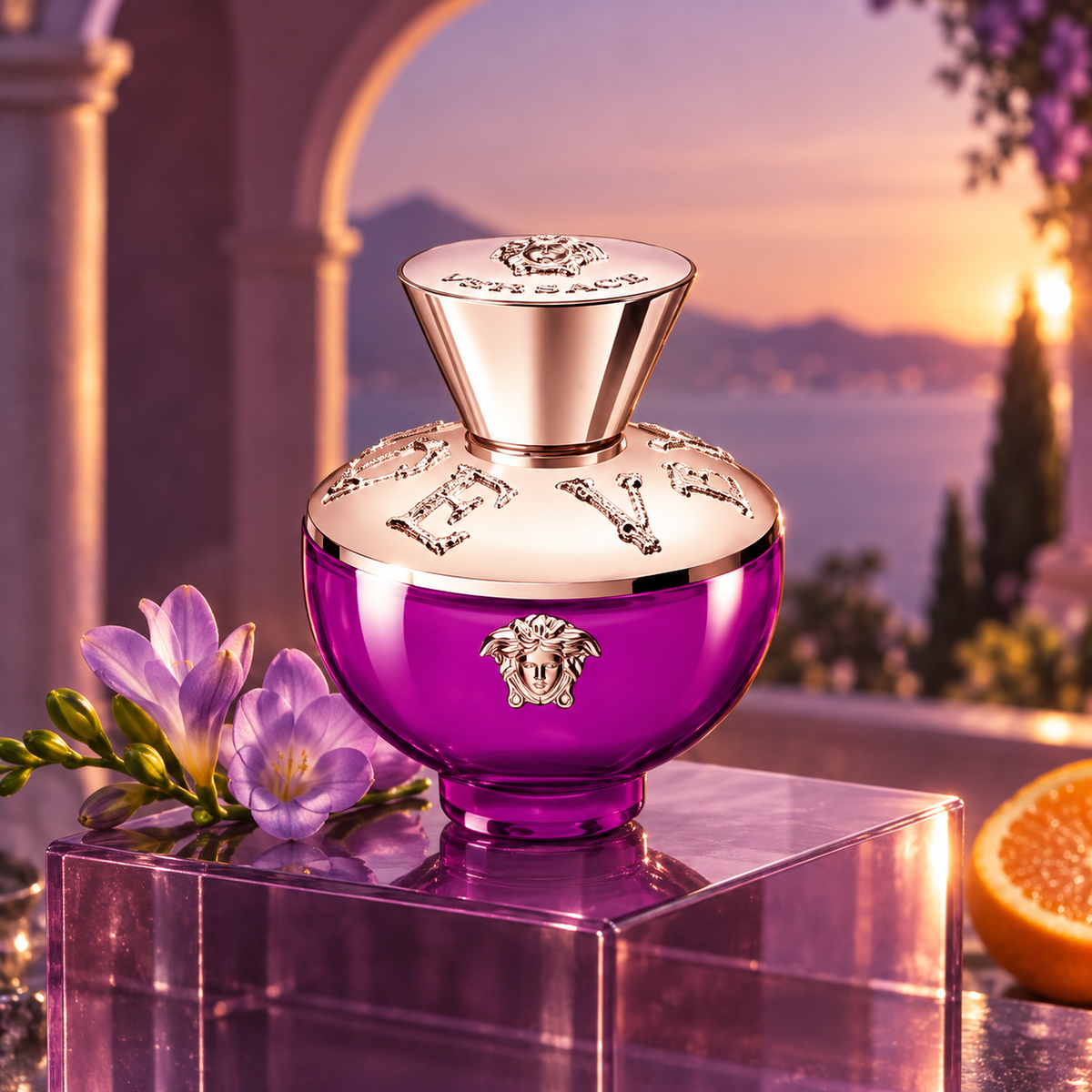 Versace Pour Femme Dylan Purple 100 ml – produkt v prostředí
