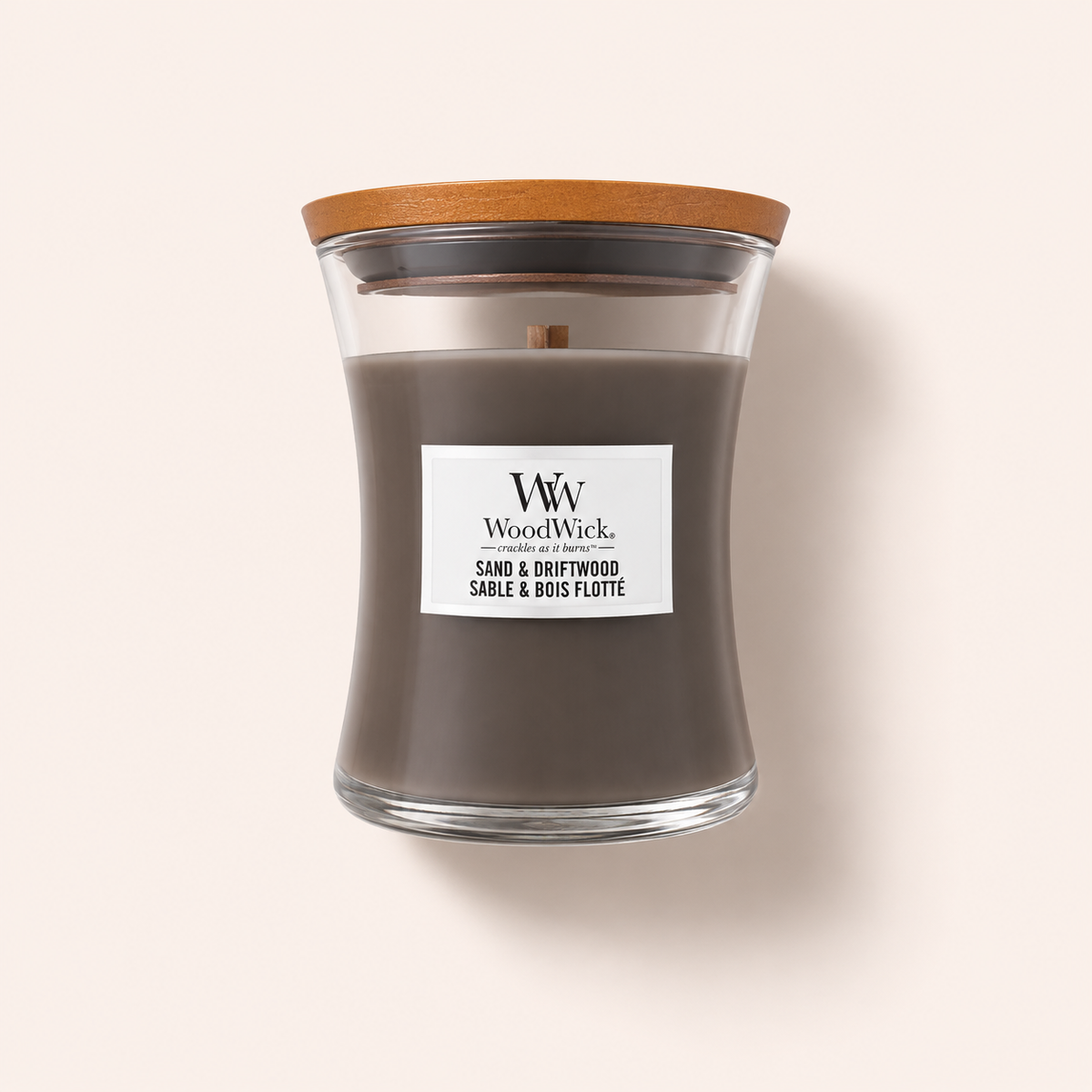 WoodWick Sand & Driftwood vonná svíčka Medium 275 g – MrRizz