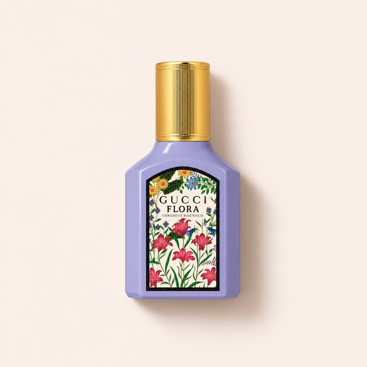 Gucci Flora Gorgeous Magnolia EDP 30 ml na béžovém pozadí – MrRizz