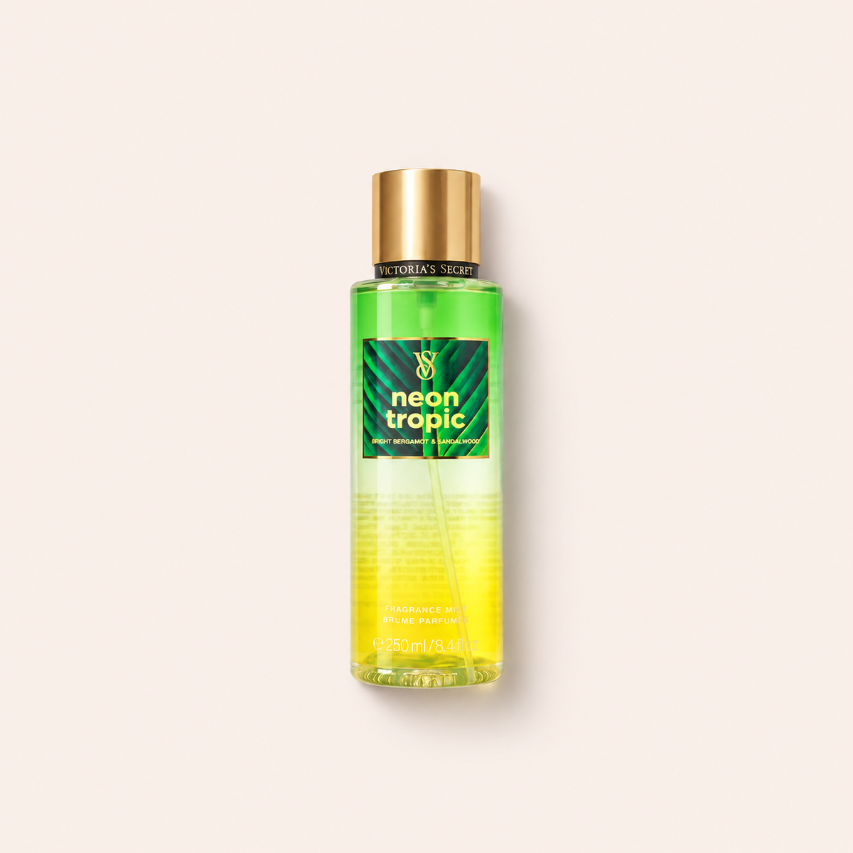 Victoria’s Secret Neon Tropic tělová mlha 250 ml na béžovém pozadí – MrRizz