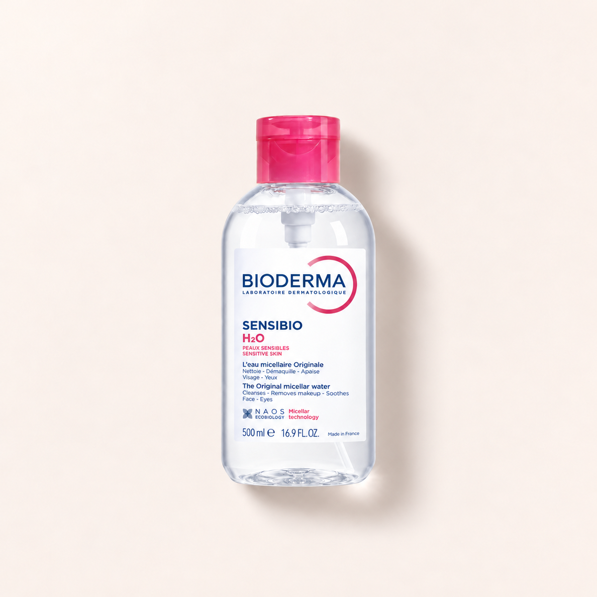 BIODERMA Sensibio H2O Original micelární voda s dávkovací pumpou 500 ml – MrRizz