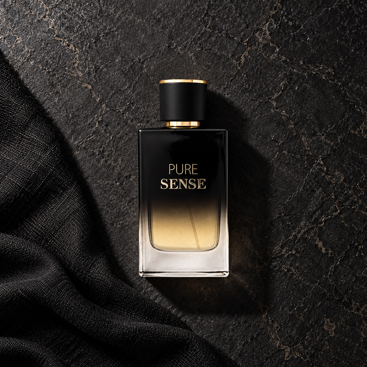 New Brand Parfums Prestige Pure Sense 100 ml – parfém v prostředí, pohled shora s bočním stínem