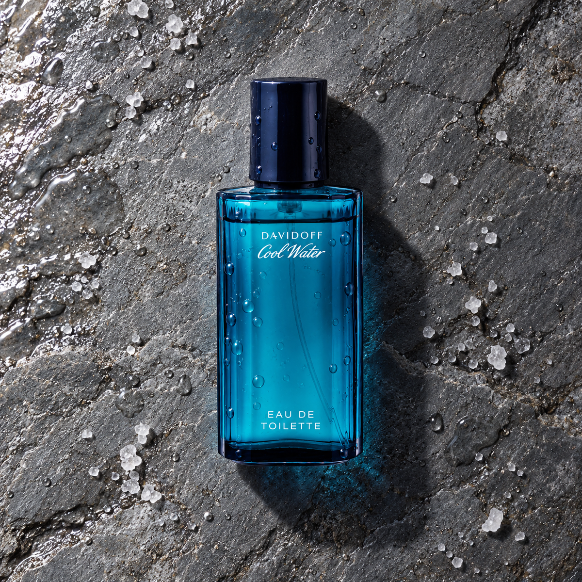 Davidoff Cool Water EDT 40 ml – parfém v prostředí, pohled shora s bočním stínem