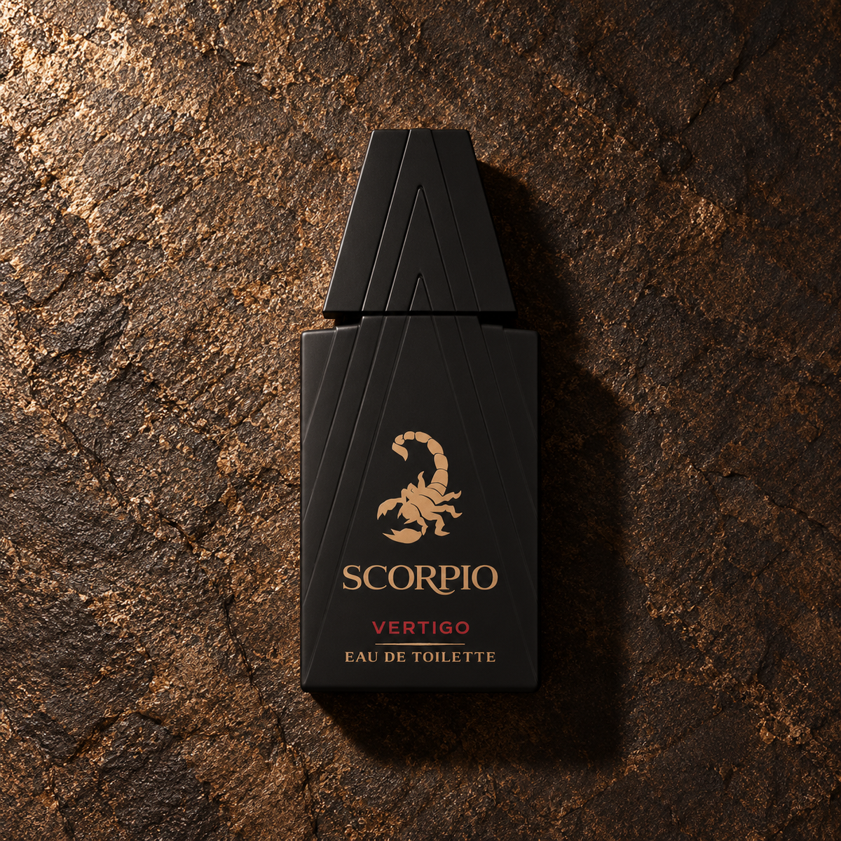 Scorpio Vertigo EDT 75 ml – parfém v prostředí, pohled shora s bočním stínem