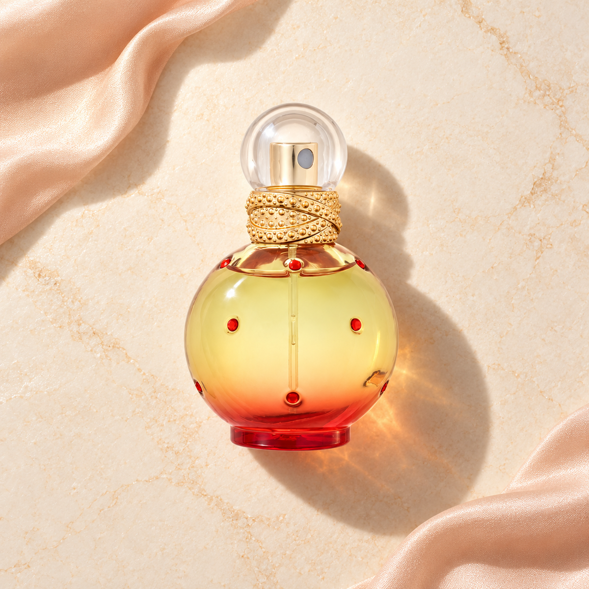Britney Spears Blissful Fantasy EDT 30 ml – parfém v prostředí, pohled shora s bočním stínem