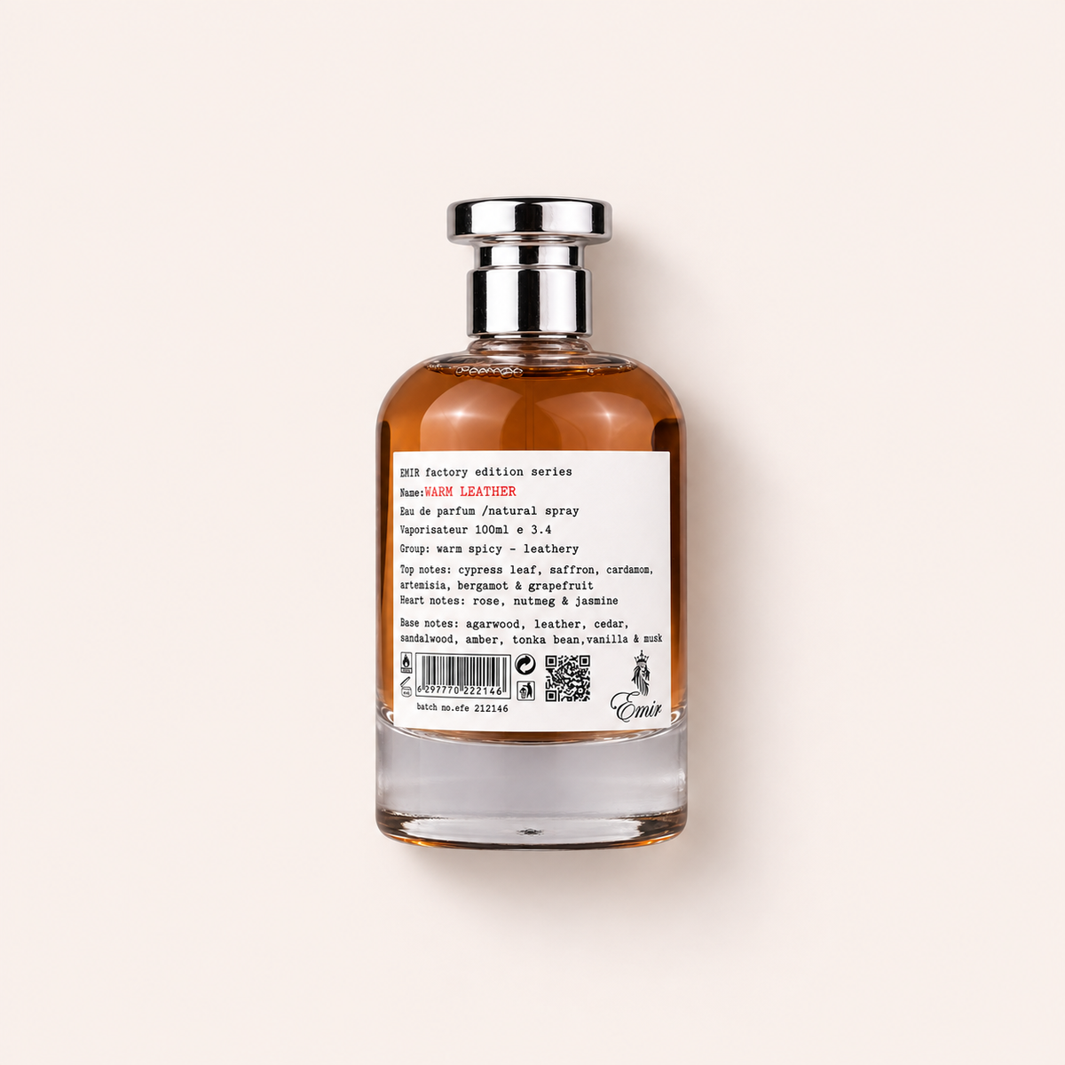 Emir Warm Leather 100 ml – titulní produktová fotografie – MrRizz
