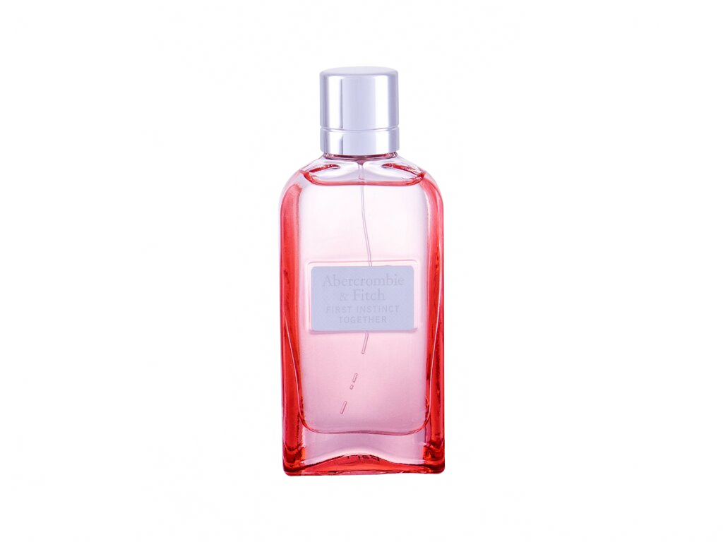 Flakon Abercrombie & Fitch First Instinct Together EDP 50 ml na béžovém pozadí – MrRizz