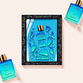Parfemovy obraz Rayhaan Pacific Aura v cernem ramu - ilustracni fotografie