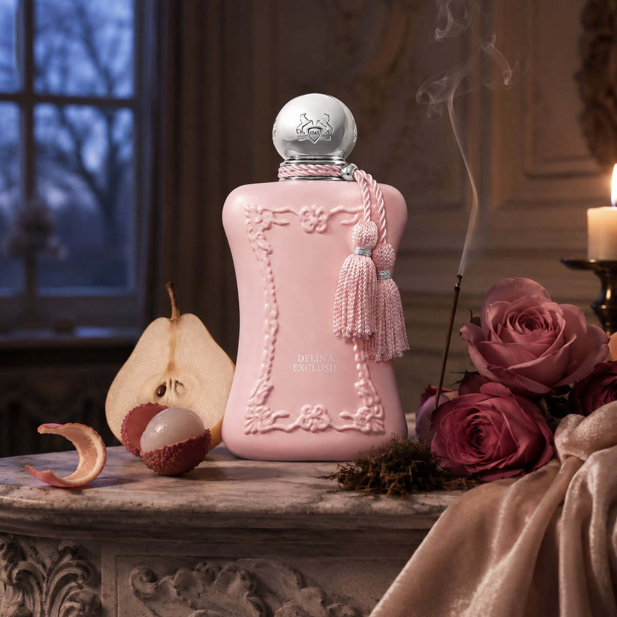 Parfums de Marly Delina Exclusif v růžovém zimním salonu – MrRizz