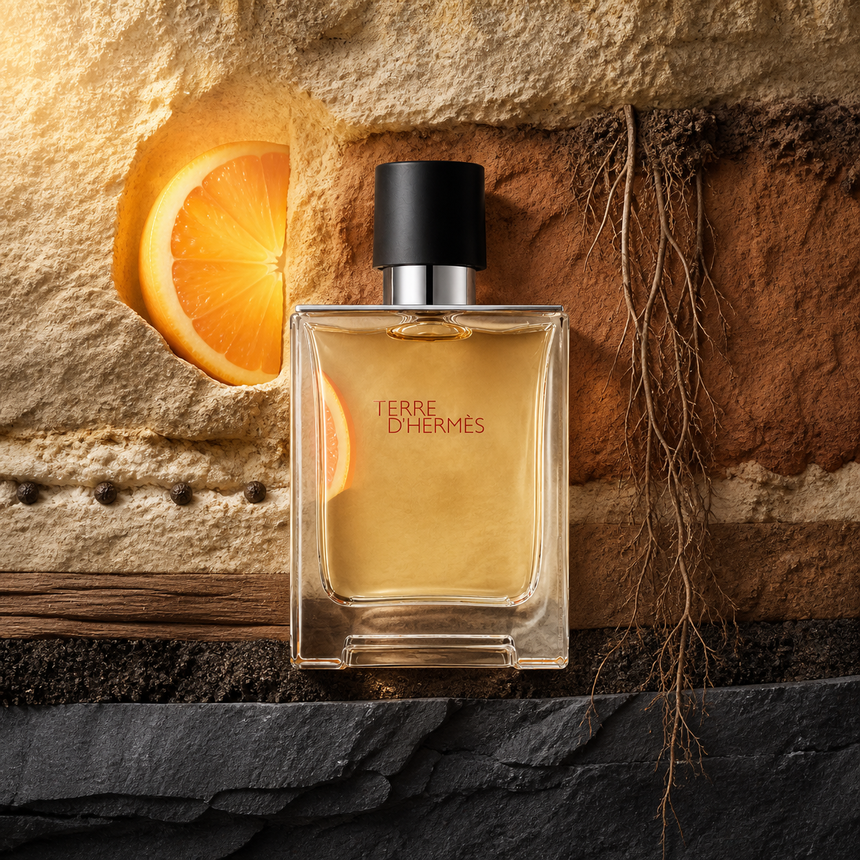 Terre d’Hermès EDT – emocionální fotografie v geologickém zátiší – MrRizz