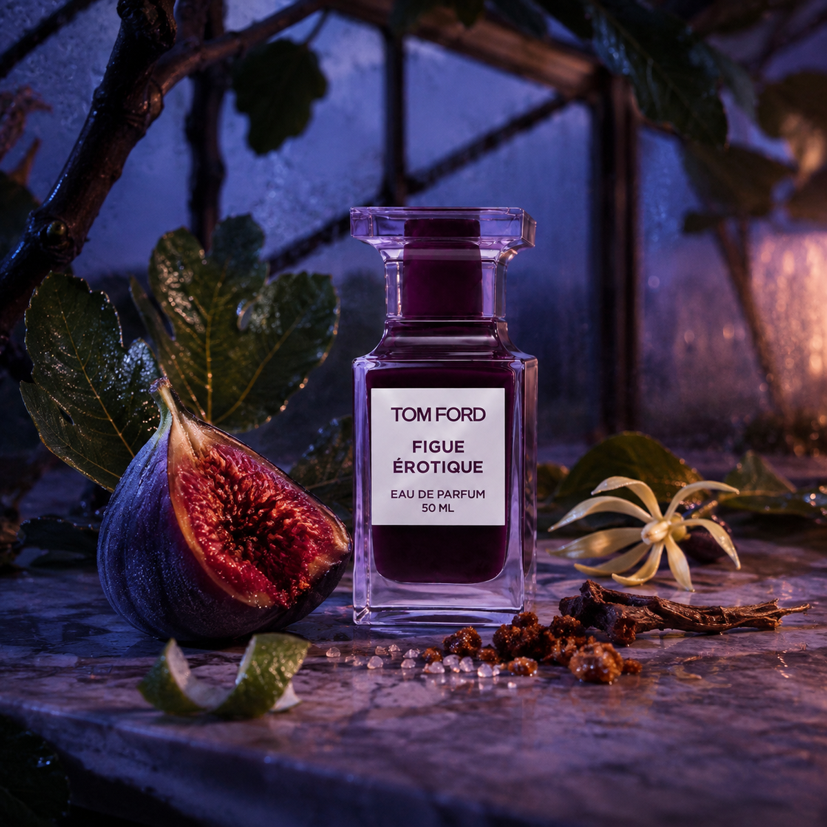 Tom Ford Figue Érotique v temném fíkovém skleníku za soumraku – MrRizz