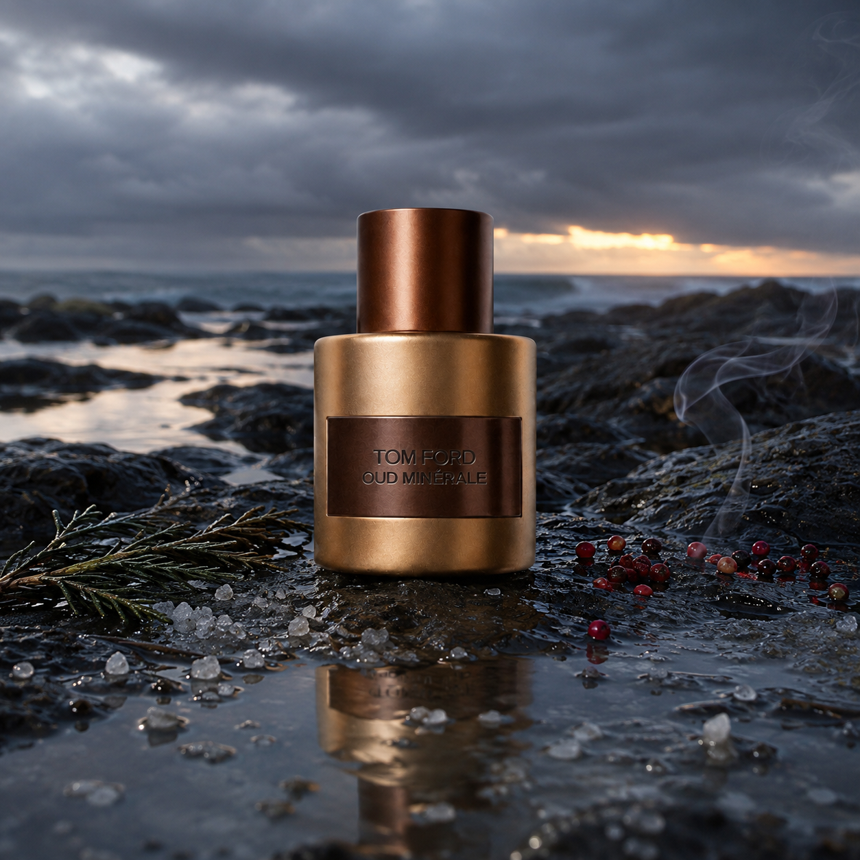 Tom Ford Oud Minérale na minerálním pobřeží po bouři