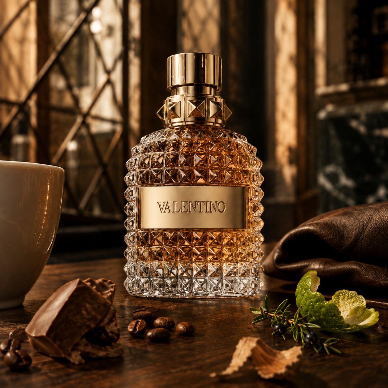 Valentino Uomo EDT – milánské zátiší s kávou, čokoládou a kůží – MrRizz