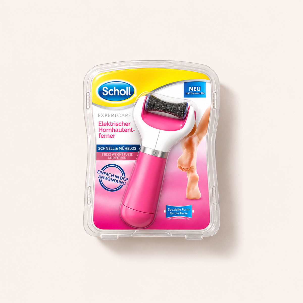 Scholl Expert Care – růžový elektrický pilník s tvarovaným válečkem v původním balení – MrRizz