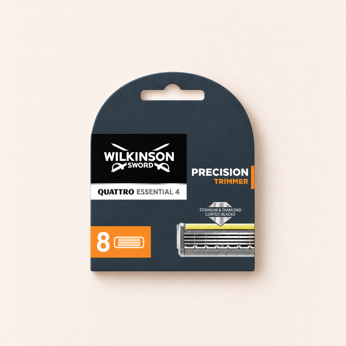 Wilkinson Sword Quattro Essential 4 Precision Trimmer náhradní holicí hlavice, 8 kusů – MrRizz