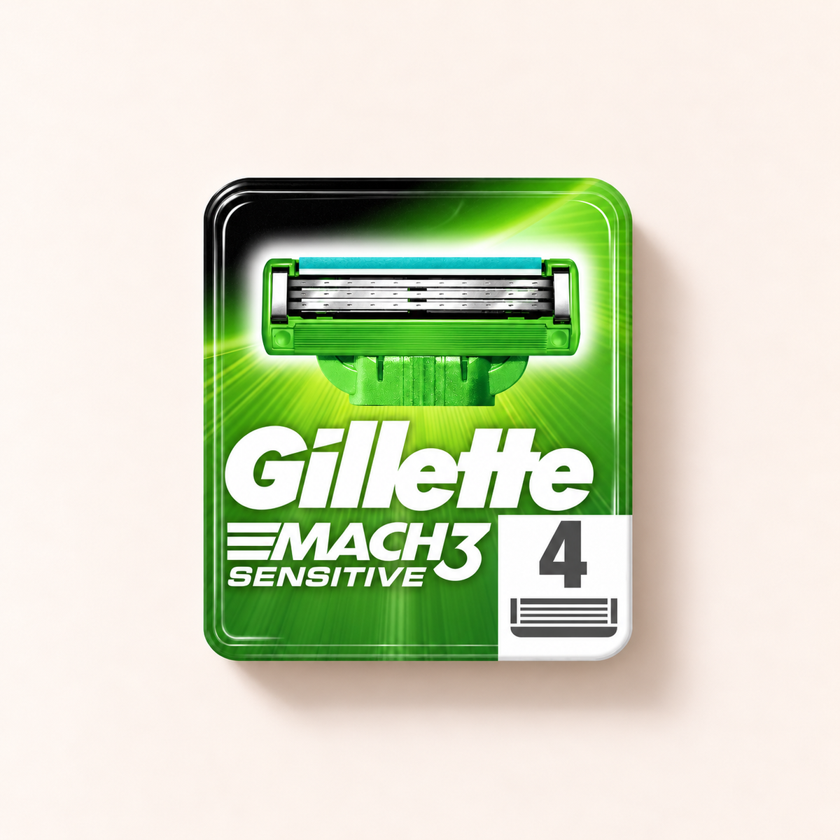 Gillette Mach3 Sensitive náhradní holicí hlavice, 4 kusy – MrRizz