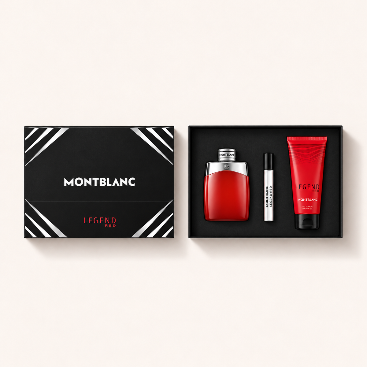 Dárkový set Montblanc Legend Red EDP 100 ml, EDP 7,5 ml a sprchový gel 100 ml – MrRizz