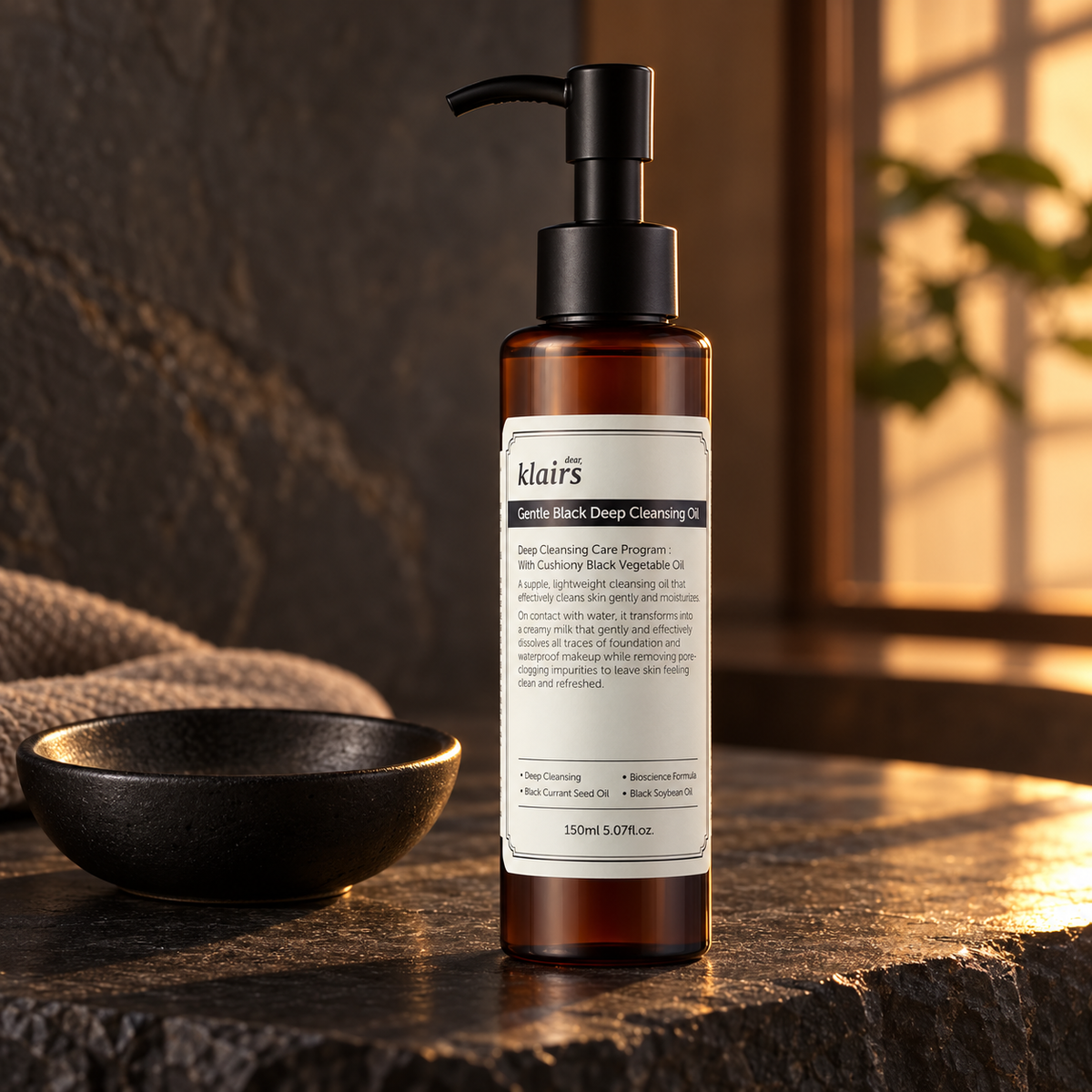 Dear, Klairs Gentle Black Deep Cleansing Oil 150 ml – atmosférická fotografie – MrRizz