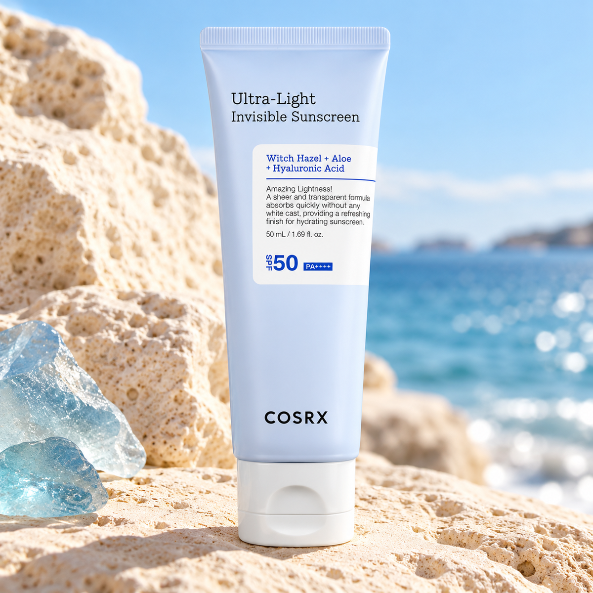 COSRX Ultra-Light Invisible Sunscreen 50 ml – atmosférická fotografie – MrRizz
