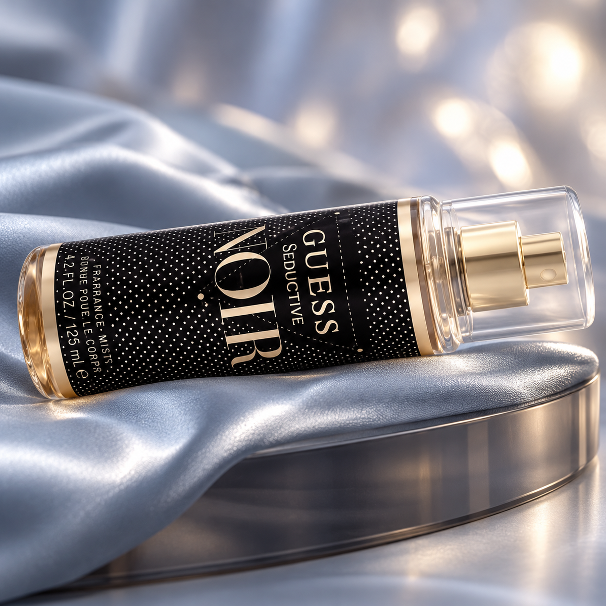 GUESS Seductive Noir tělový sprej 125 ml – atmosférická fotografie – MrRizz
