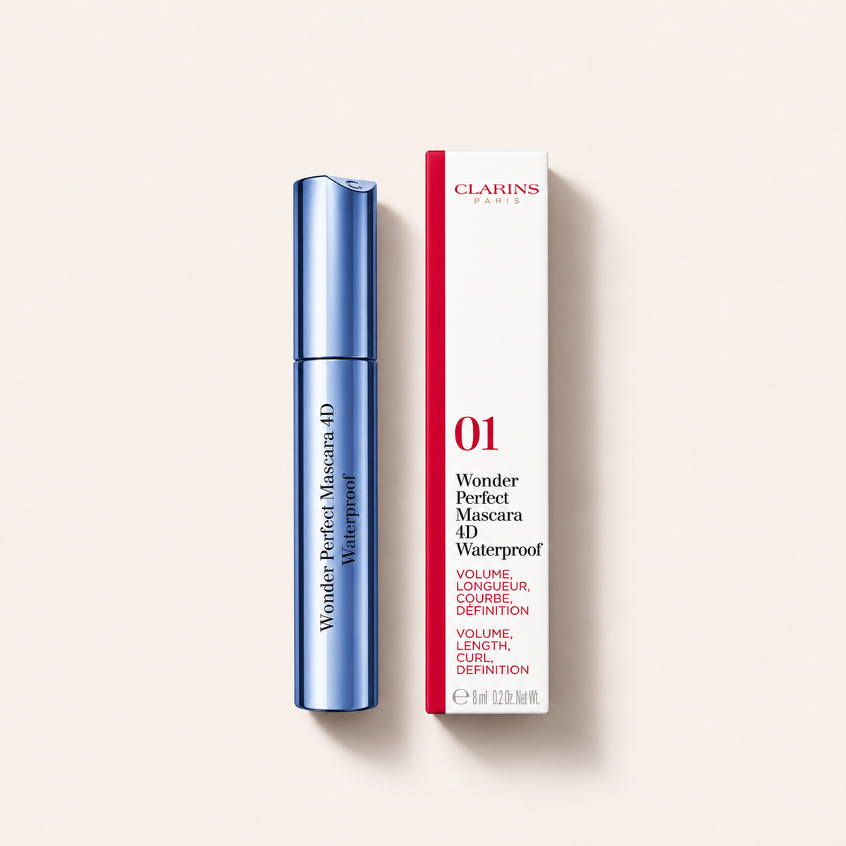 Clarins Wonder Perfect 4D Voděodolná řasenka 8 ml – výrobek s originálním obalem – MrRizz