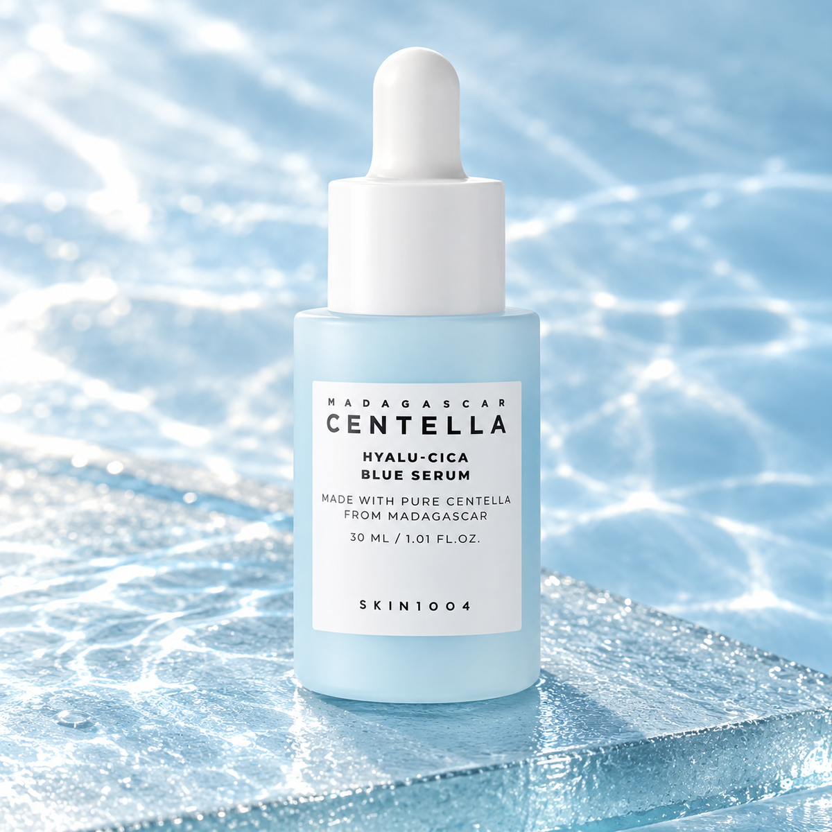 SKIN1004 Hyalu-Cica Blue Serum 30 ml – atmosférická fotografie – MrRizz
