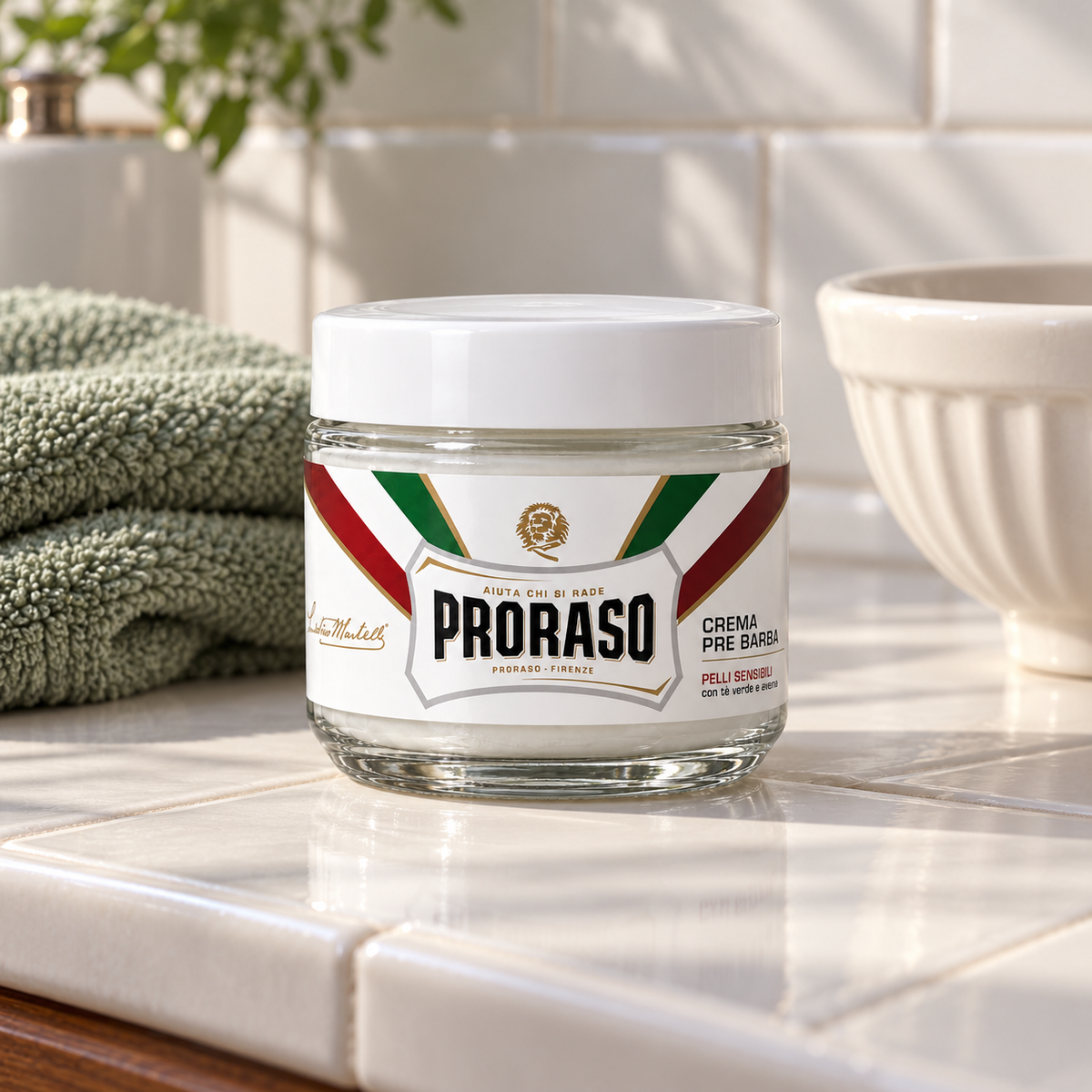 PRORASO White Pre-Shave Cream 100 ml – atmosférická fotografie – MrRizz