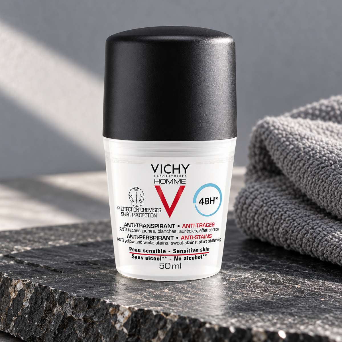 Vichy Homme Anti-Stains 50 ml – atmosférická fotografie – MrRizz