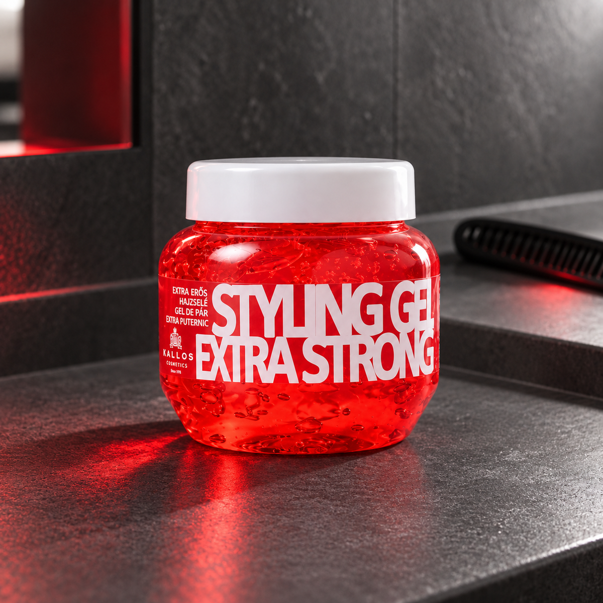 Kallos Cosmetics Styling Gel Extra Strong 275 ml – atmosférická fotografie – MrRizz