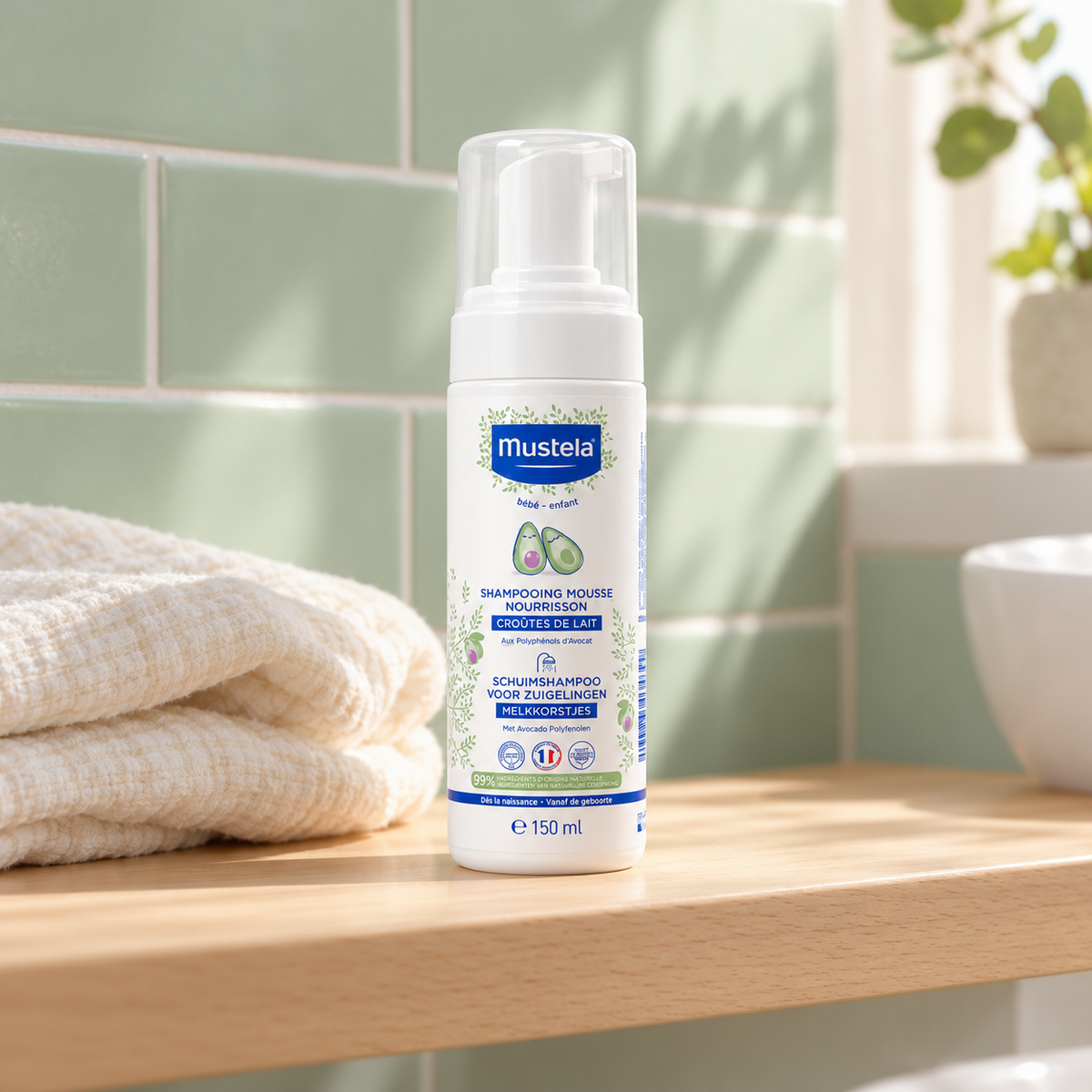 Mustela Bébé Foam Shampoo 150 ml – atmosférická fotografie – MrRizz