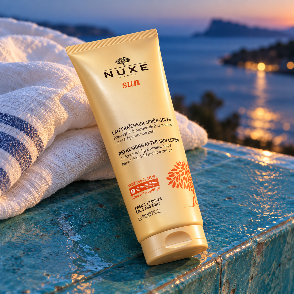 NUXE Sun Refreshing After-Sun Lotion 200 ml – atmosférická fotografie – MrRizz